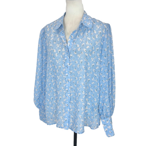 Icone blue and white floral